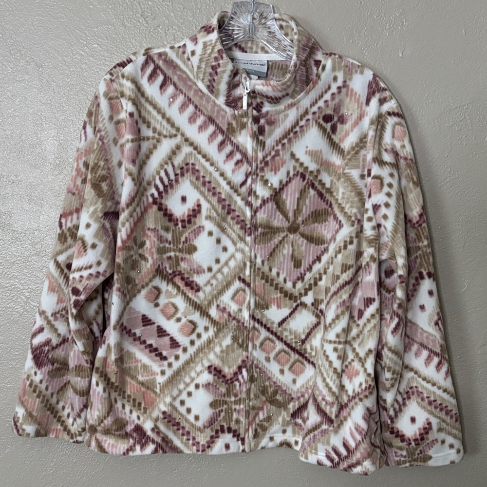 Alfred Dunner Full Zip Fleece Women’s Large Petite